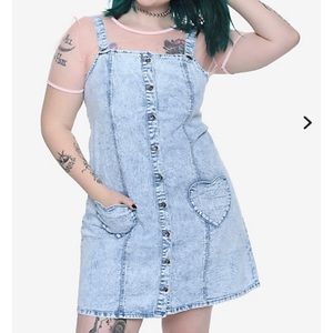 Plus Size 4X Blackheart Hot Topic Acid Denim Dress